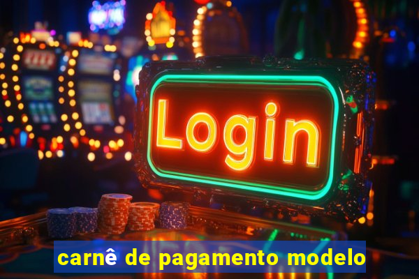 carnê de pagamento modelo